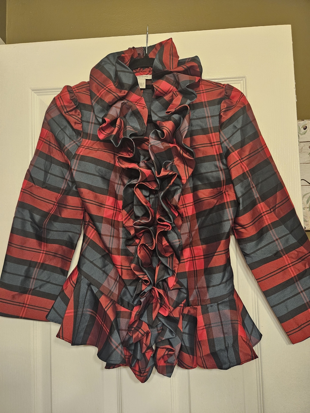 Fancy Holiday Plaid Top